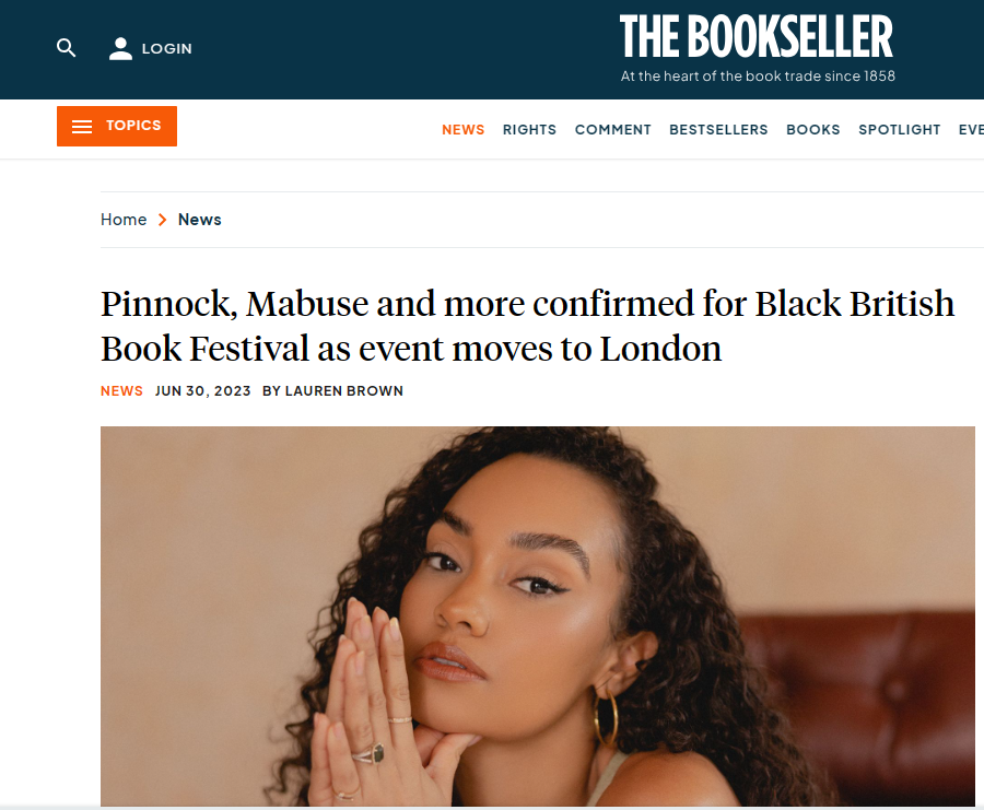The-Bookseller-News-Pinnock-Mabuse-and-more-confirmed-for-Black-British-Book-Festival-as-event-moves-to-London